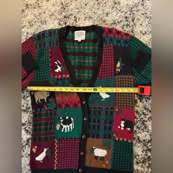 Susan Bristol Multicolor Animal Pattern Cardigan - Picture 5 of 10